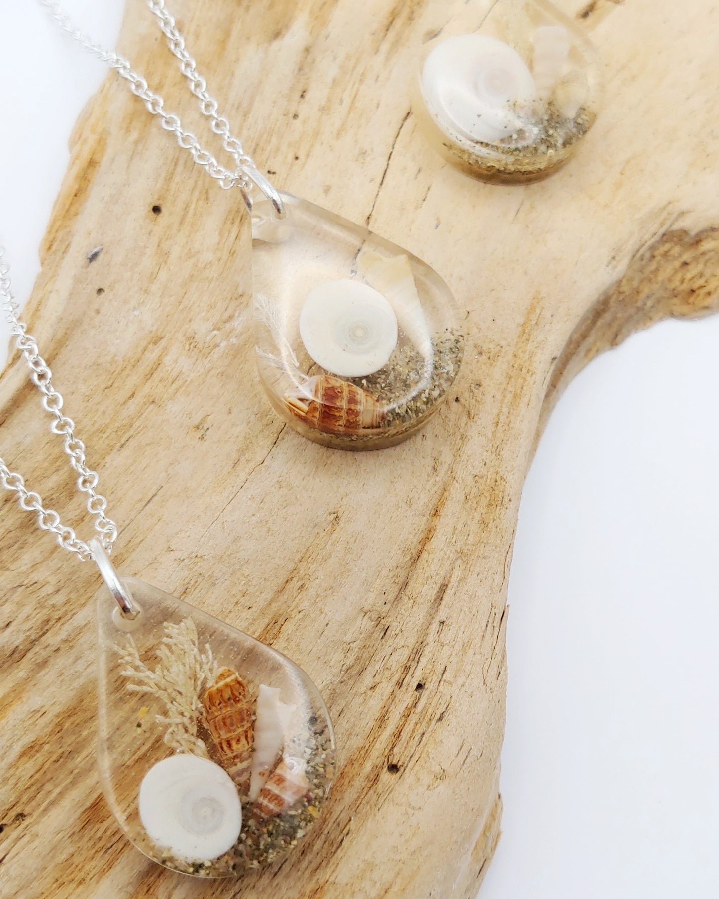 Necklace - Teardrop with Cats eye Shell