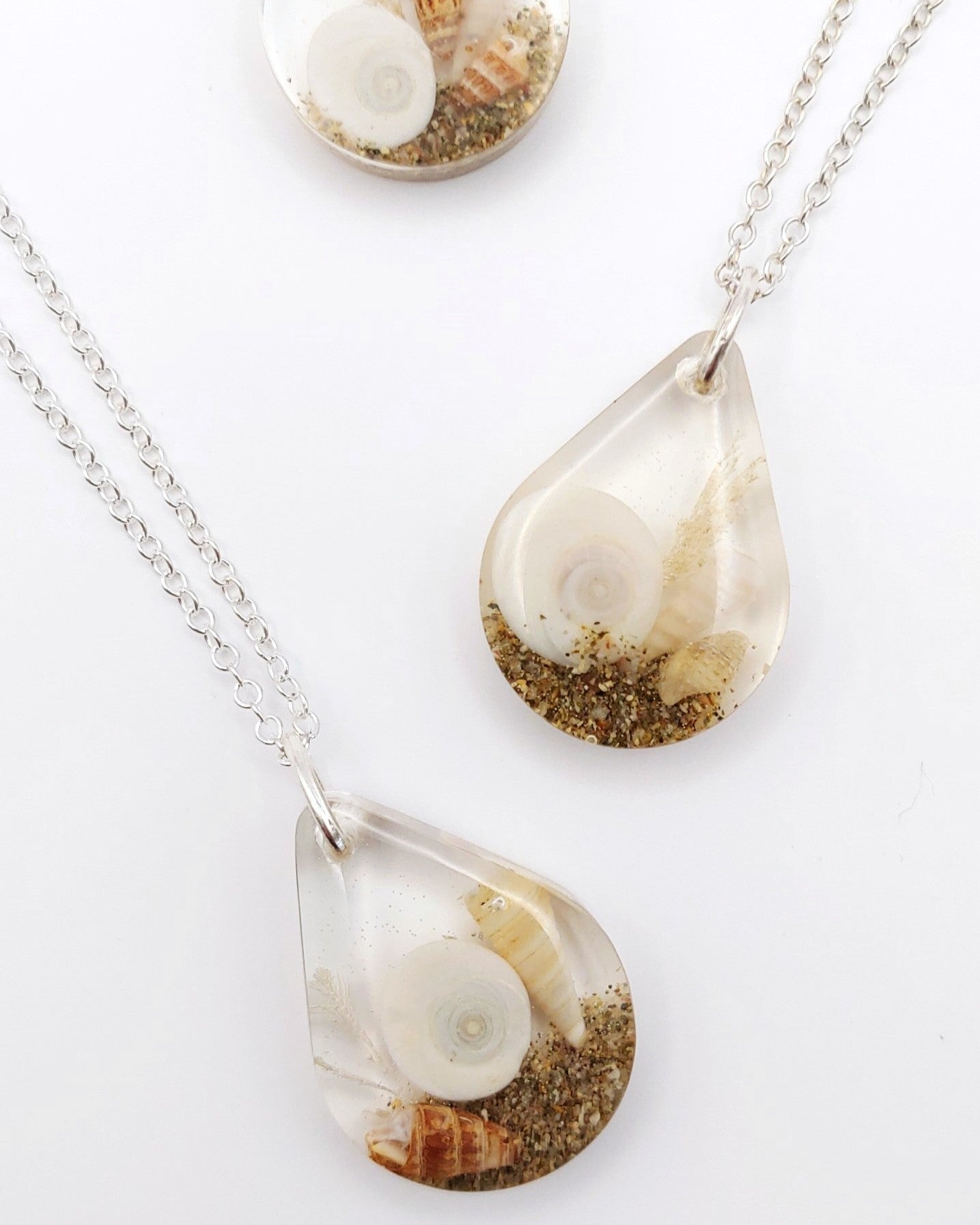 Necklace - Teardrop with Cats eye Shell