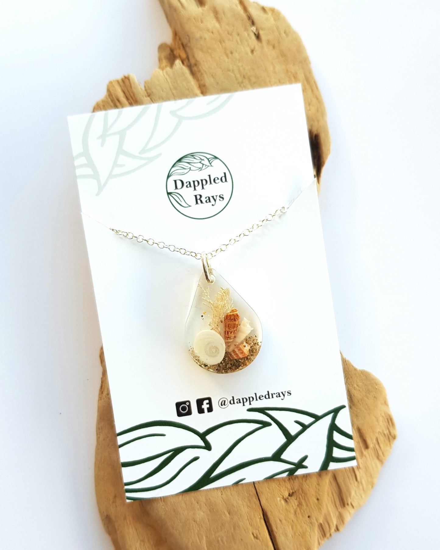 Necklace - Teardrop with Cats eye Shell