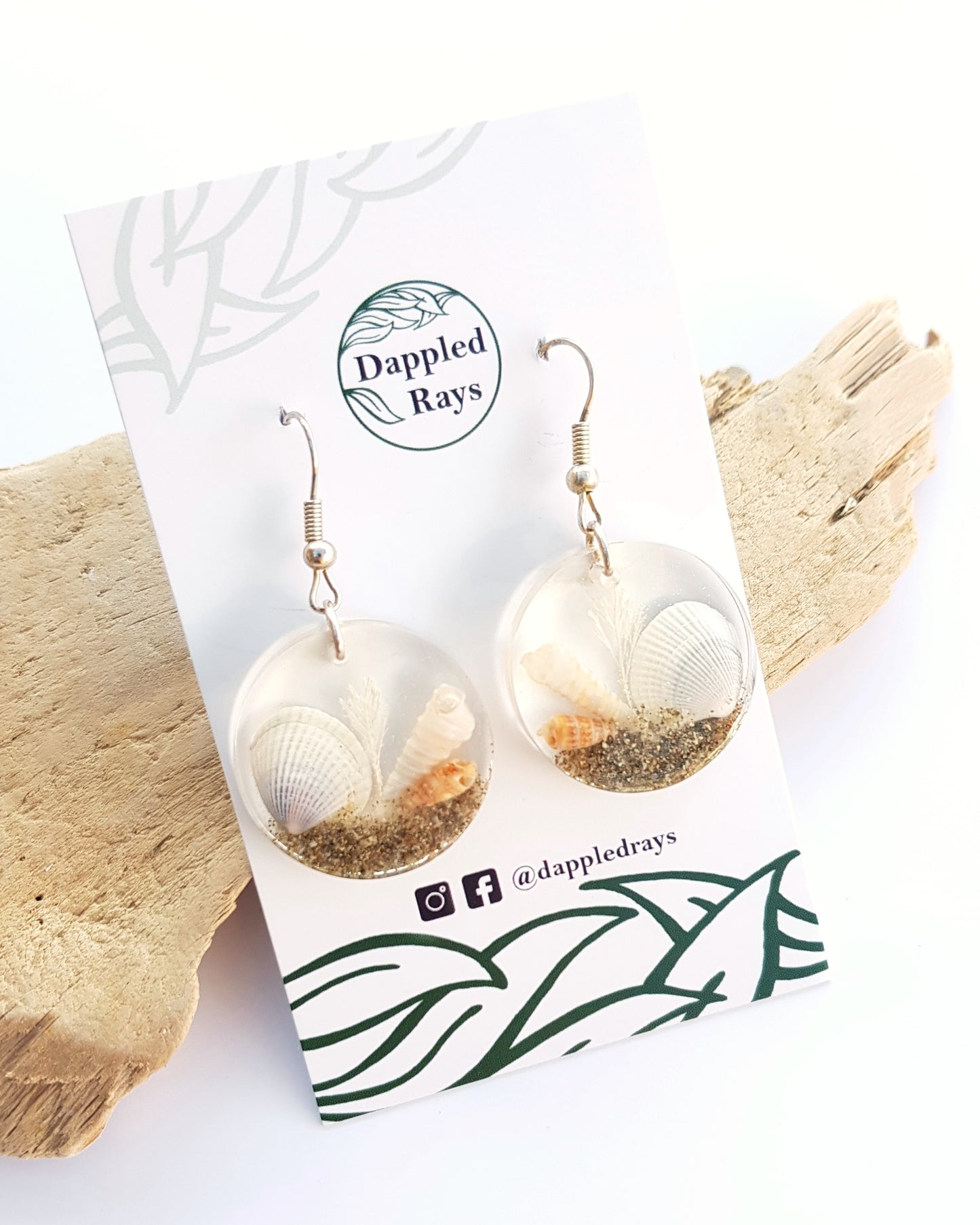 Earrings - Clam Shell - Round, Oval or Teardrop