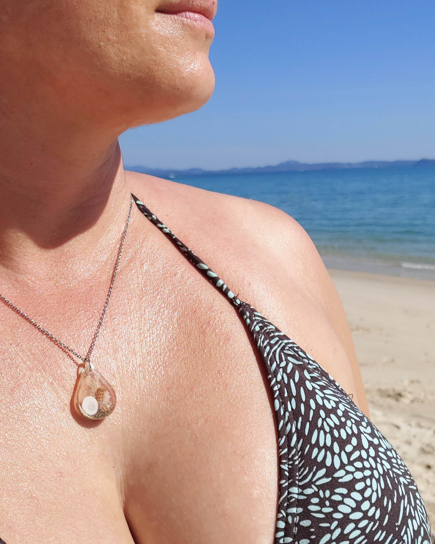 Necklace - Teardrop with Cats eye Shell