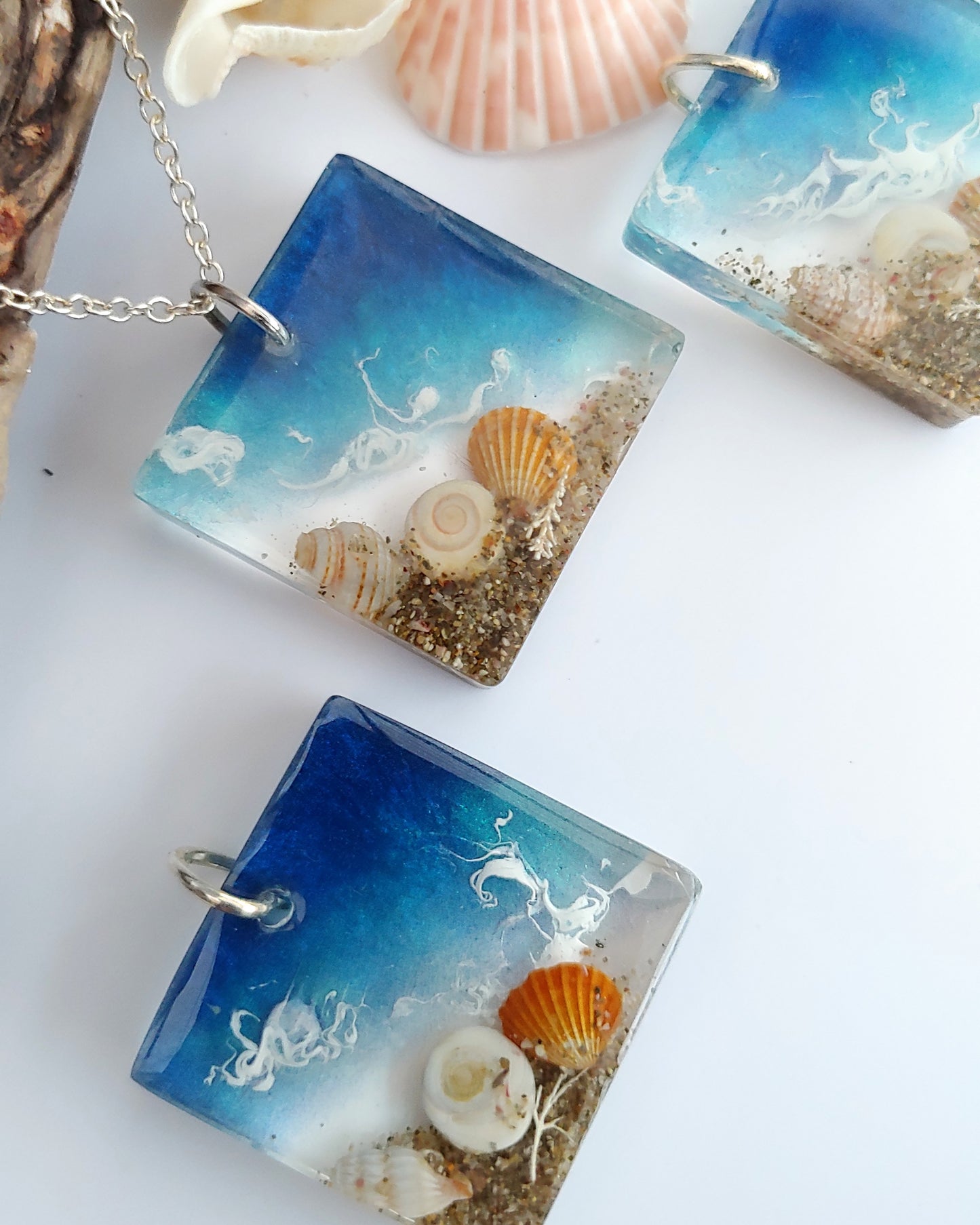 Necklace NEW - Square Tropical Shore Design