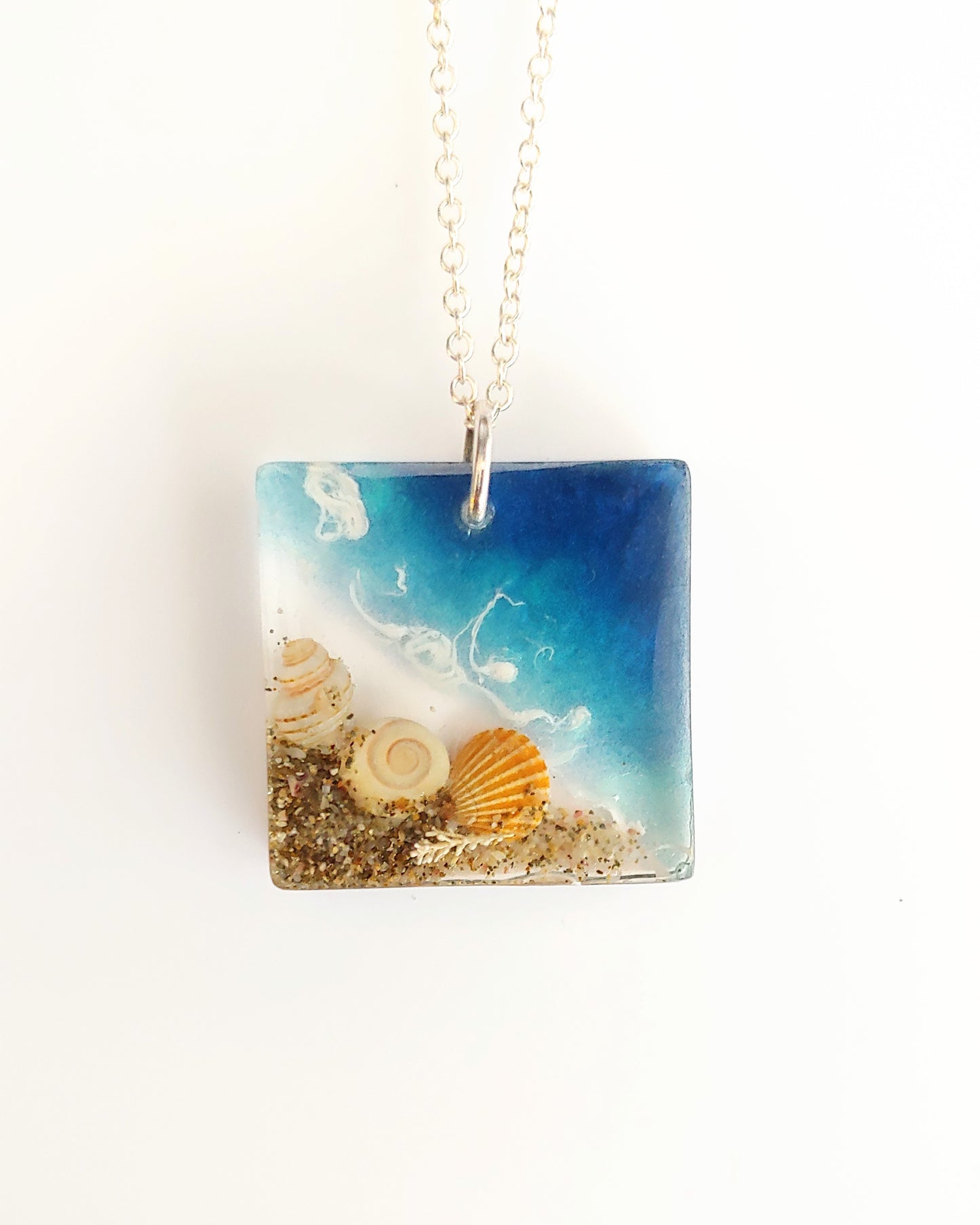 Necklace NEW - Square Tropical Shore Design