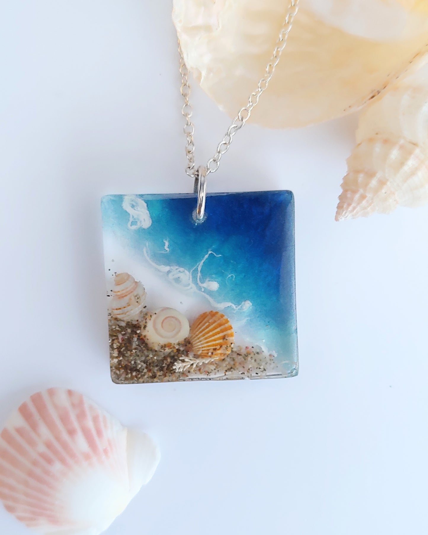 Necklace NEW - Square Tropical Shore Design