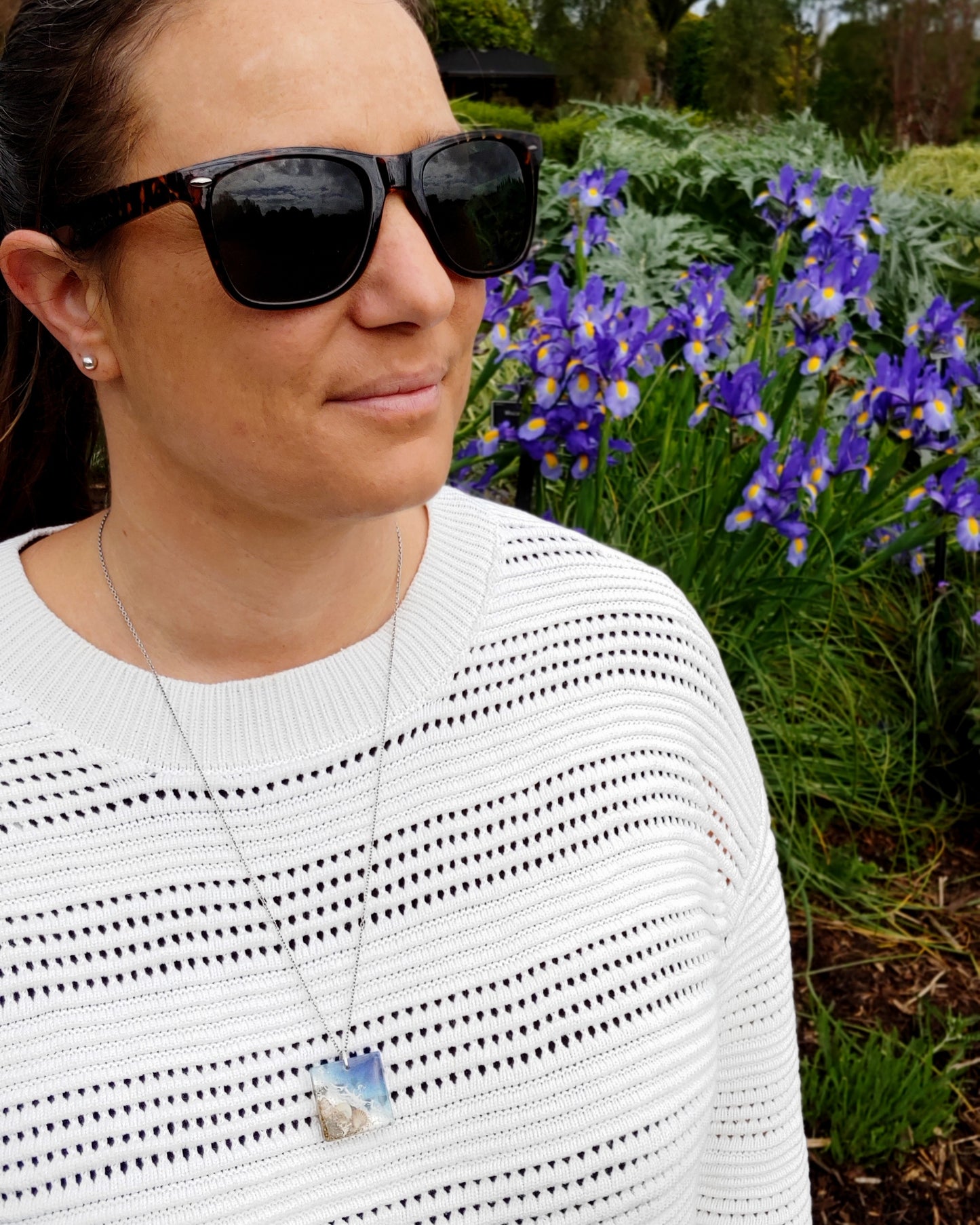 Necklace NEW - Square Tropical Shore Design
