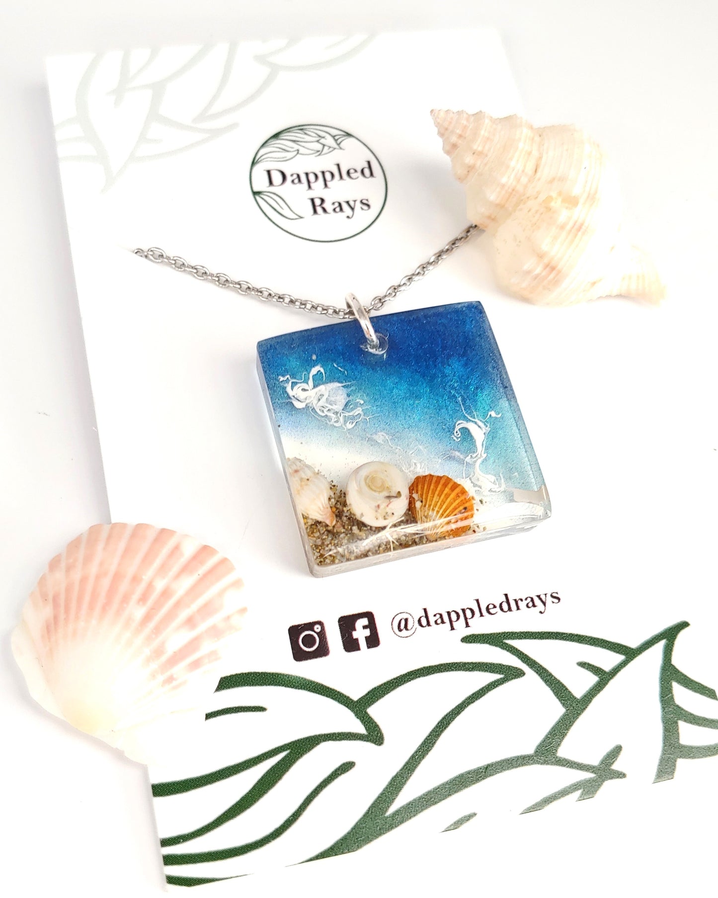 Necklace NEW - Square Tropical Shore Design