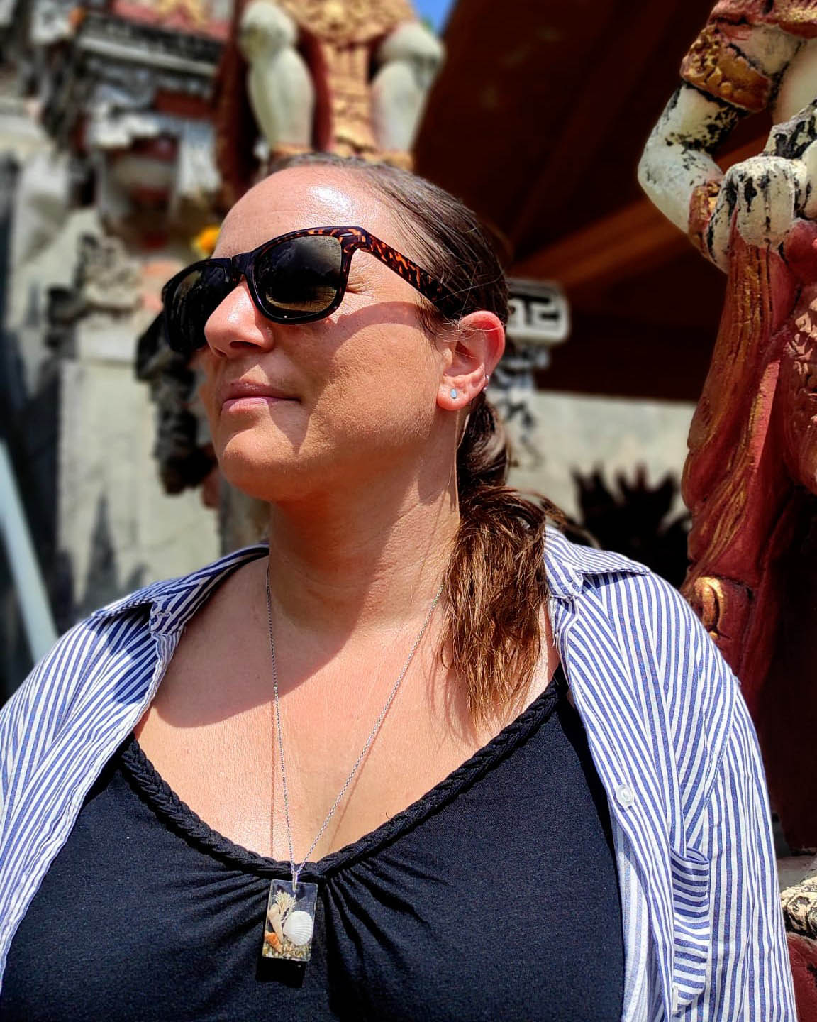 Necklace - Rectangle with Clam Shell